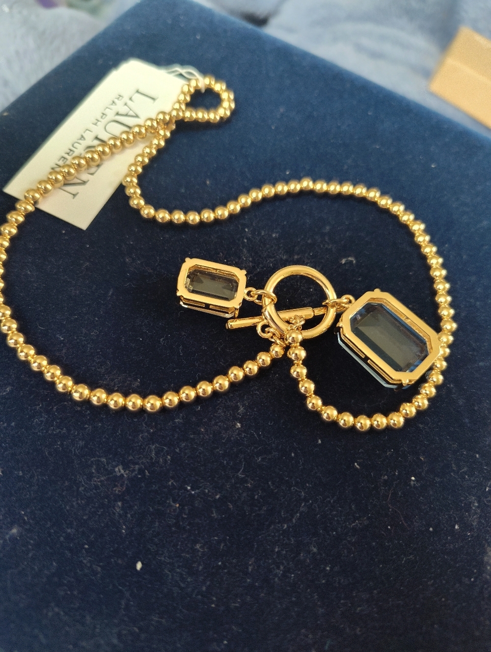 Ralph Lauren Gold Toggle Necklace - Picture 5 of 10